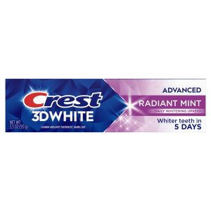 Crest 3D White Fluoride Whitening Toothpaste – Advanced Radiant Mint