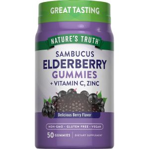 Nature’s Truth Sambucus Black Elderberry + Vitamin C & Zinc Gummies